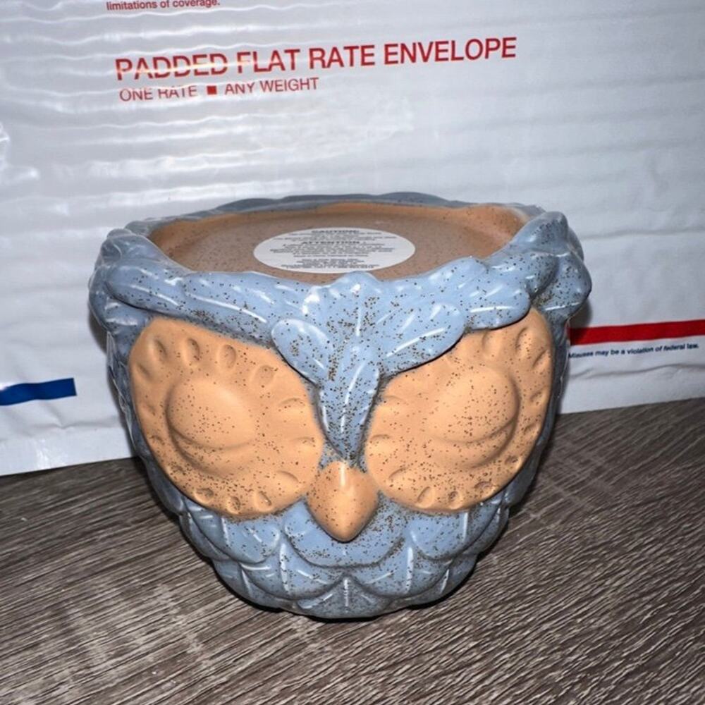 Bath and Body Works owl candle holder